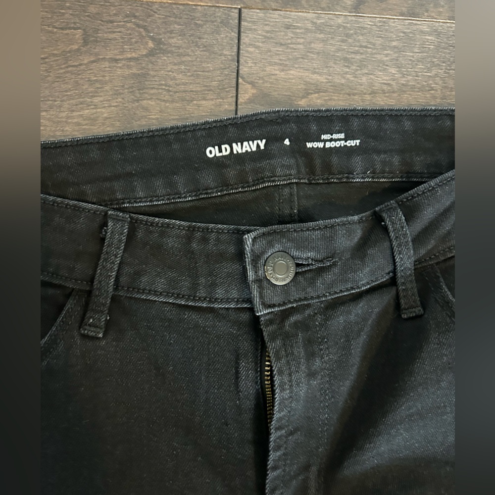 2 for $10⭐️ Black Mid-Rise Boot-Cut flare jean pants Woman size 4 Reg - Picture 4 of 4